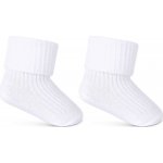Be Snazzy Kojenecké ponožky ohrnovací bílé – Zboží Dáma
