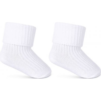 Be Snazzy Kojenecké ponožky ohrnovací bílé – Zboží Dáma