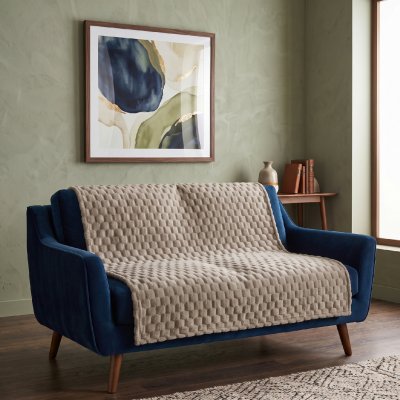 Mybesthome Přehoz na sedačku - pohovku FLANELA béžová 170x210 cm – Hledejceny.cz