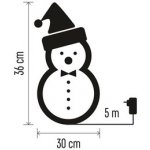 Emos DCFC18 LED vánoční sněhulák s kloboukem 36 cm venkovní i vnitřní studená bílá časovač – Hledejceny.cz