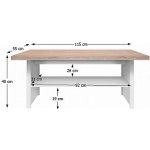 Kondela Topty Typ 18 bílá, dub sonoma – Zboží Dáma