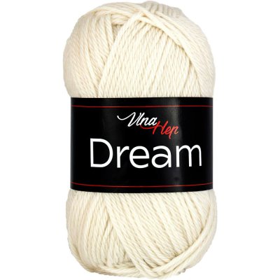 Vlna Hep pletací příze DREAM 6402 přírodní, 100% merino vlna, jednobarevná, 50g/125m – Zboží Mobilmania