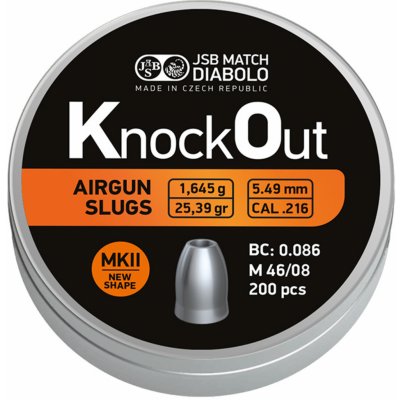 Diabolky JSB Knockout Slugs MKII 5,49 mm 200 ks – Zboží Dáma