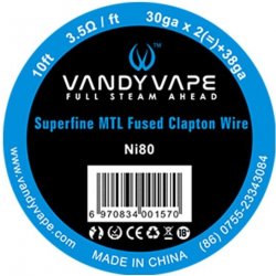 Vandy Vape Superfine MTL odporový drát Ni80 3m