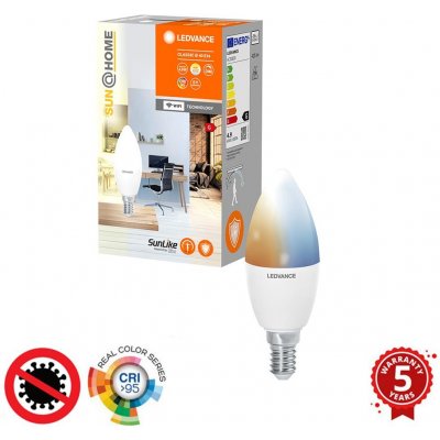 Ledvance 4058075575813 LED EEK2021 G A G E14 svíčkový tvar 4.9 W = 37 W teplá bílá