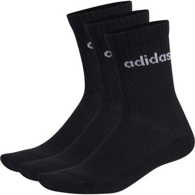 adidas Klasické ponožky Linear Crew Cushioned Socks 3 Pairs IC1301 Černá