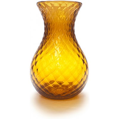 Váza 25cm - Káro - amber – Hledejceny.cz