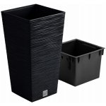 Prosperplast Květináč FURU SQUARE 24 cm antracit – Zbozi.Blesk.cz