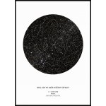 Jen tak z lásky Hvězdná mapa Vašeho životního okamžiku Rozměr plakátu: 30 × 40 cm (tištěný plakát), Barva pozadí: Bílá, Volba rámu: Bez rámu – Zboží Dáma