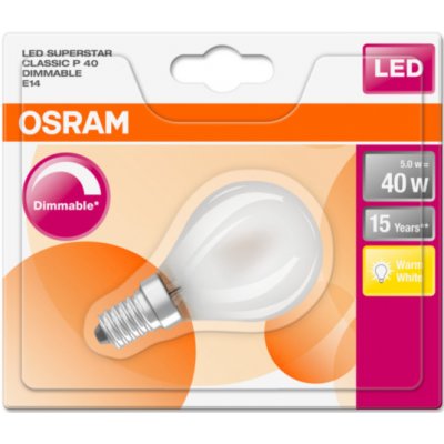 Ledvance LED SUPERSTAR CL P GL Fros. 5W 827 E14 470lm 2700K CRI 80 15000h A+ DIM 1ks – Zboží Mobilmania