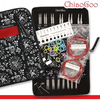 Set vyměnitelných jehlic ChiaoGoo Twist RED Lace Complete 10Cm