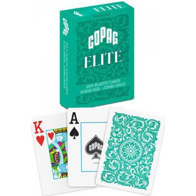 Copag Elite Poker Jumbo index, 100% plastové, zelené