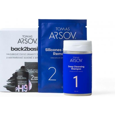 Tomas Arsov BACK2BASICS šampón 50 g+ odstranovač silikonů a minerálu 5 g dárková sada – Sleviste.cz