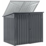 Uniprodo Kovový box na odpadky - 2 koše 240 l UNI SHED 02 – Zboží Dáma