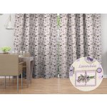 Biante Bavlněný závěs Sandra SA-479 Levandule na krémovém 135x240 cm – Sleviste.cz