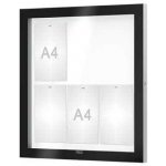 PROCITY Venkovní černá moderní vitrína Edge, 6 x A4 | Zboží Auto