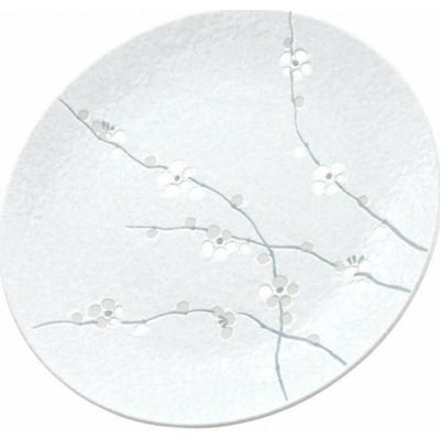 MIJ Jídelní talíř WHITE BLOSSOM 28 cm bílá keramika – Zboží Mobilmania