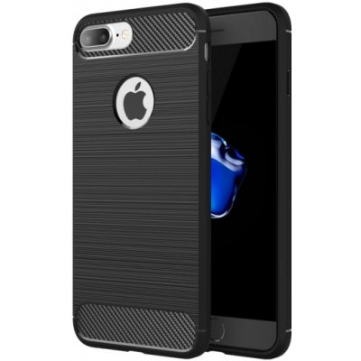 Pouzdro AppleKing odolné plastové ve stylu broušeného karbonu Apple iPhone 8 Plus / 7 Plus - černé