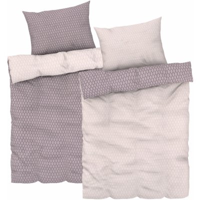 Livarno home povlečení z mikrovláknitého saténu vzorovaná světle růžová 140x200 70x90 – Zboží Dáma