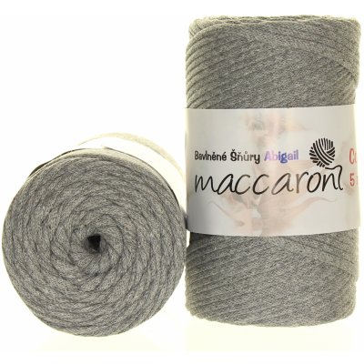 Maccaroni Bavlněné šňůry 5 mm šedá 102 – Hledejceny.cz