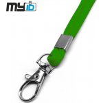 Šňůrka na krk s kovovou karabinou kulatá zelená – Sleviste.cz