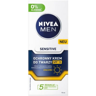 Nivea Men Sensitive ochranný krém na tvár SPF15 75 ml