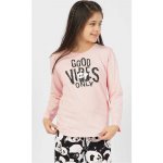 Vienetta Kids dětské pyžamo Good vibes only sv.růžová – Zboží Mobilmania