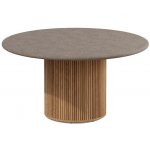 Tribu Jídelní stůl Otto, kulatý 148x75 cm, rám teak, deska keramika dekor sabbia – Hledejceny.cz