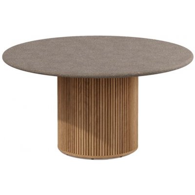 Tribu Jídelní stůl Otto, kulatý 148x75 cm, rám teak, deska keramika dekor sabbia – Hledejceny.cz