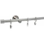 KovovégarnýžeCZ Rullo modern 19 mm Jednořadá Kroužky s žabkou nerez 140 cm – HobbyKompas.cz