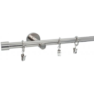 KovovégarnýžeCZ Rullo modern 19 mm Jednořadá Kroužky s žabkou nerez 140 cm – HobbyKompas.cz