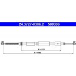 Tažné lanko, parkovací brzda ATE 24.3727-0306.2 – Sleviste.cz