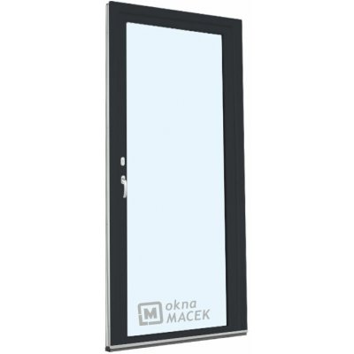 Kömmerling balkonové dveře 70 AD OS levé antracit/bílá 80 x 220 cm oboustranná klika + FAB + hliníkový práh – Hledejceny.cz