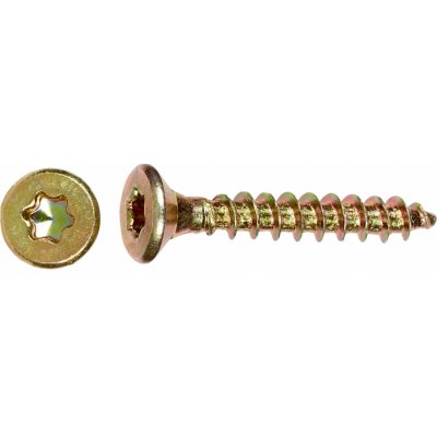 Uni vrut se zápustnou hlavou TX15 plný závit žlutě pozink. 3,5x16 mm, 200 ks – Hledejceny.cz