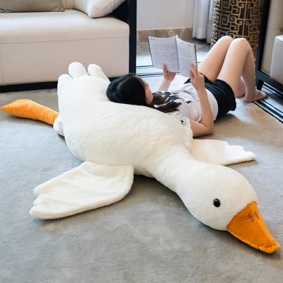 Babička Ovečková Plyšový polštář Husa bílá 110 cm – Sleviste.cz