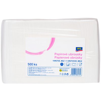 ARO Ubrousky 1V bílé 33x33 cm 500ks – Sleviste.cz