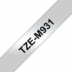 Brother TZE-M931, stříbrná metalická/černá, 12mm – Zboží Dáma