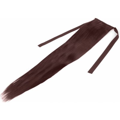 Prima-obchod Vlasový příčesek s vlásenkou a stuhou, barva 3 červenohnědá – Zboží Mobilmania