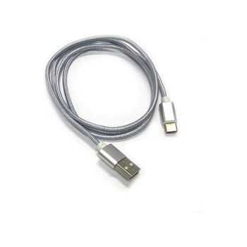 Crono CRUSB/USBC propojovací USB 2.0/ USB-C, 1m, stříbrný