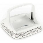 STEFANPLAST Plochý stojánek na ubrousky Tosca bílý/světle šedý – Zboží Živě