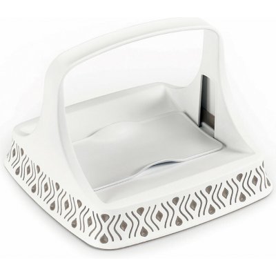 STEFANPLAST Plochý stojánek na ubrousky Tosca bílý/světle šedý – Zboží Živě