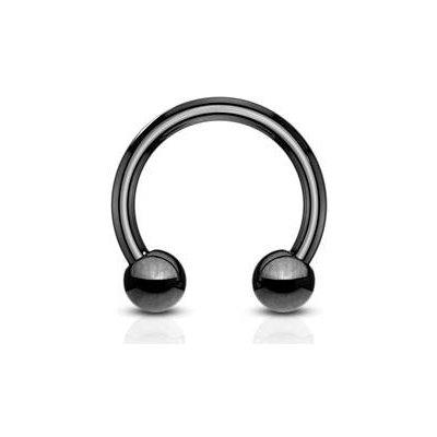 Šperky4U piercing podkova černá PV1001K-121044 – Zboží Dáma