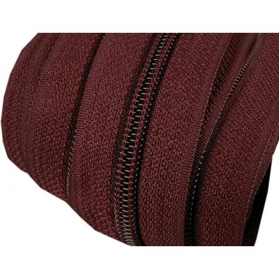 Nekonečný zip spirálový 5 mm - bordo – Hledejceny.cz