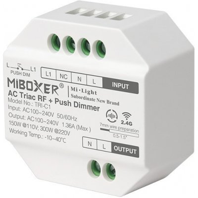 Mi-Light, Triakový ovladač Boxer, TRI-C1, 100-230VAC, 1.36A, Mi-light – HobbyKompas.cz