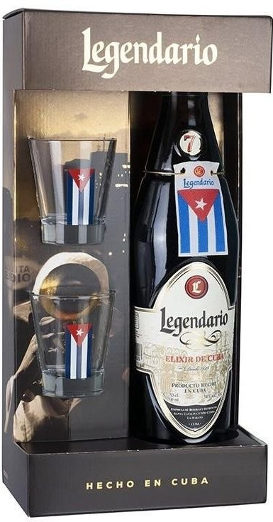 Legendario Elixir de Cuba 34% 0,7 l (dárkové balení 2 sklenice)