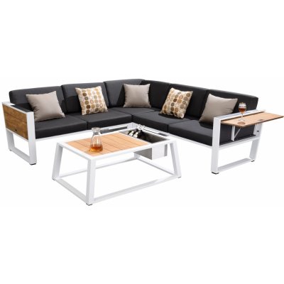 Higold Zahradní sestava York Corner Lounge White/Black Olefin – Hledejceny.cz