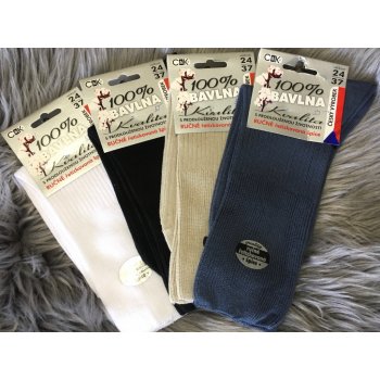 C&K ponožky 100% bavlna jemný lem žebrované