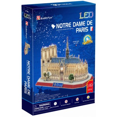CubicFun 3D puzzle svítící Notre Dame 149 ks – Zboží Dáma