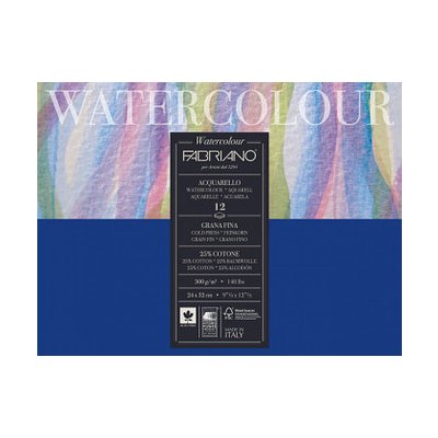 Fabriano Akvarelový papír Watercolour Cold Press 30x30 cm 200g 20 listů blok – Zboží Mobilmania