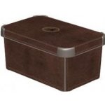 CURVER LEATHER S box úložný dekorativní 29,5 x 19,5 x 13,5 cm hnědý 04710-D12 – Zboží Mobilmania
